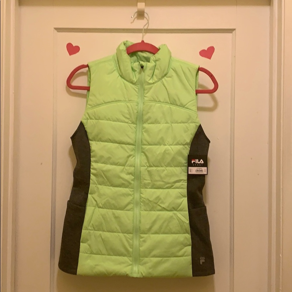Cute lime green Fila vest